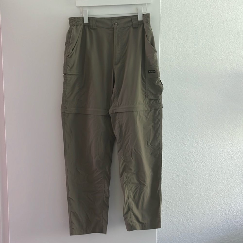 Columbia GRT Omni Dry Packable Convertible Lightweight Pants Shorts Green Large